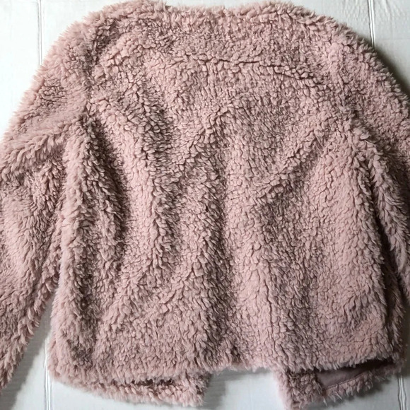 Dusty  Rose Faux Shearling Jacket - Picture 10 of 10